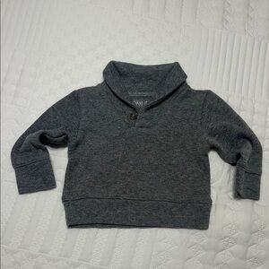 Okie Dokie Grey textured Toddler Sweater with Button Detail